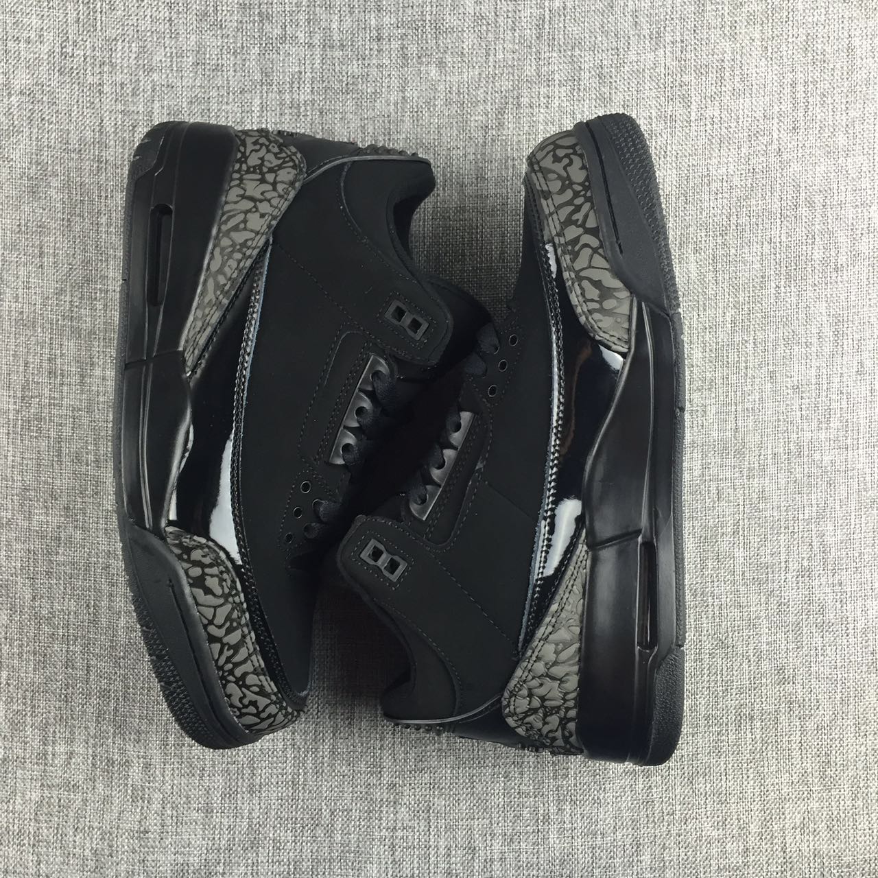 Air Jordan 3 black cat original matte leather 318376-0008