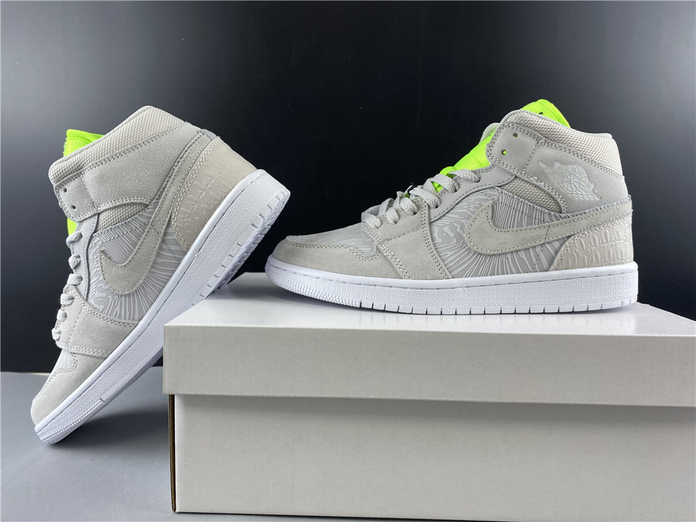 Air Jordan 1 Mid Vast Grey Ghost Green CV3018-001