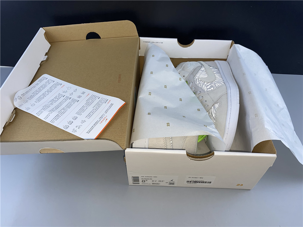 Air Jordan 1 Mid Vast Grey Ghost Green CV3018-001