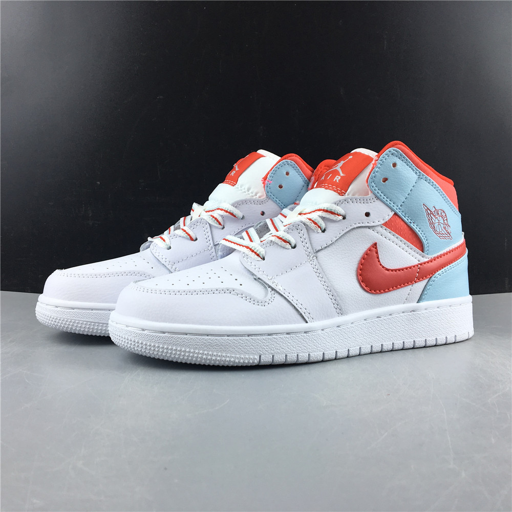 Air Jordan 1 Mid White Topaz Mist 555112-104