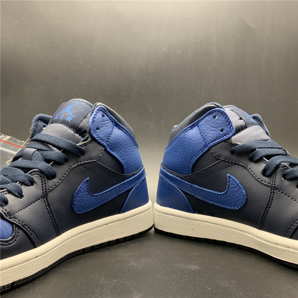 Air Jordan 1 Mid Obsidian Game Royal 554724-412