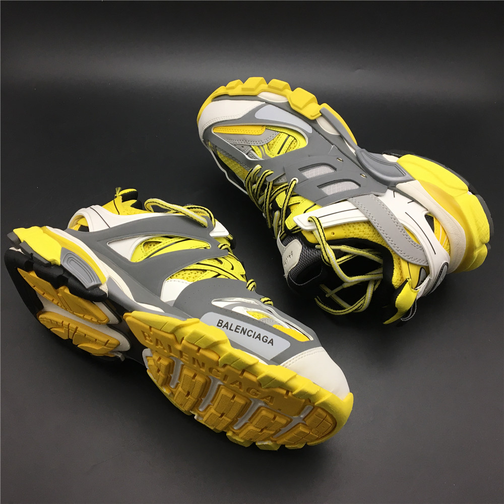 Blncig Track Trainers Yellow Black White 542436 W1GB2 7184