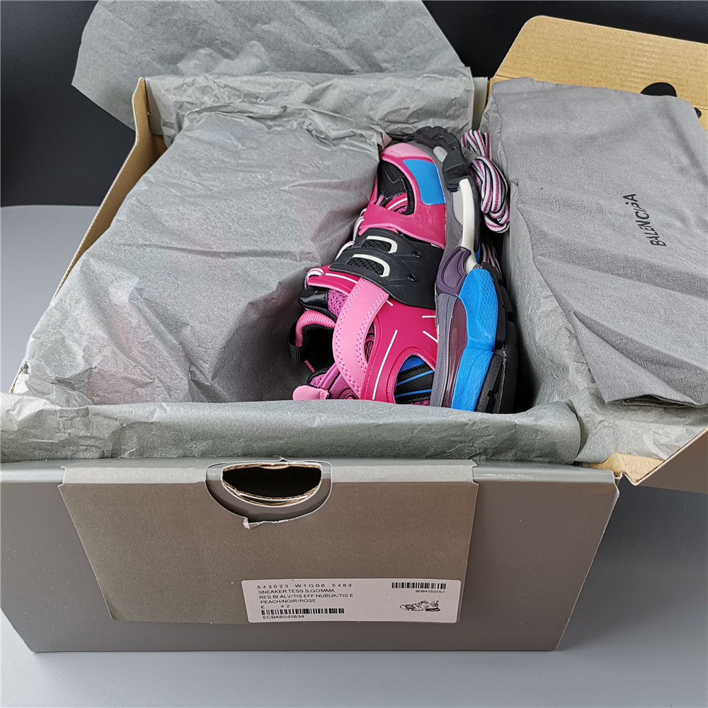 Blncig Track Trainers Pink Blue 542436 W1GB8 5482
