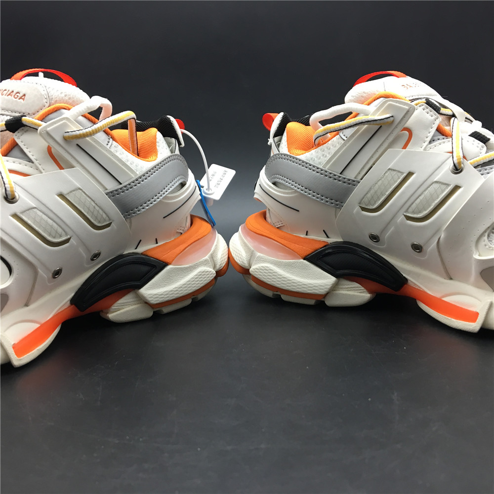 Blncig Track Trainers White Orange 542436 W1GB1 9059