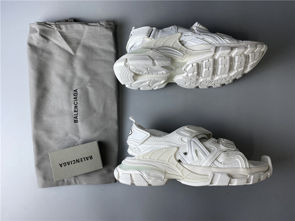 Blncig Track Sandal White