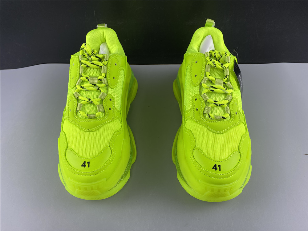 Blncig Triple S Clear Sole Fluo Yellow