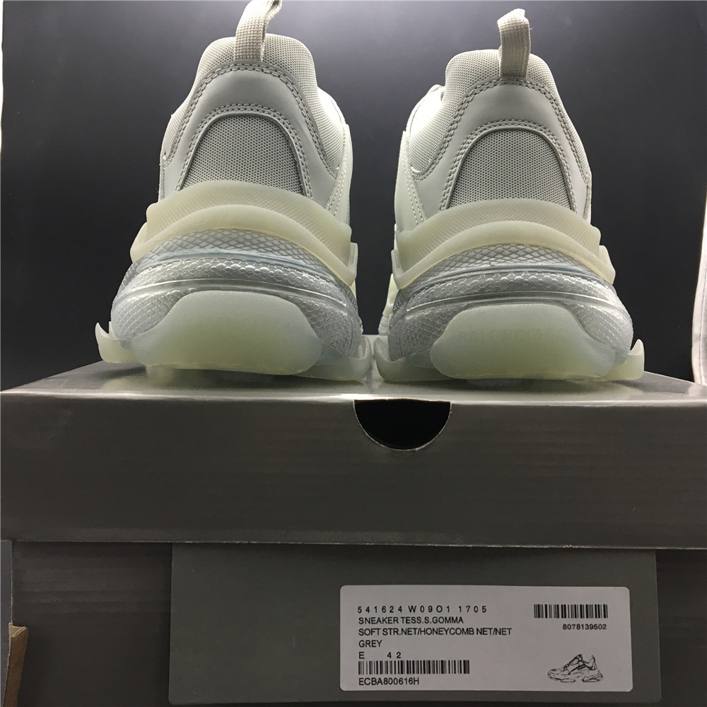 Blncig Triple S White Clear Sole 544351 W09E 19000