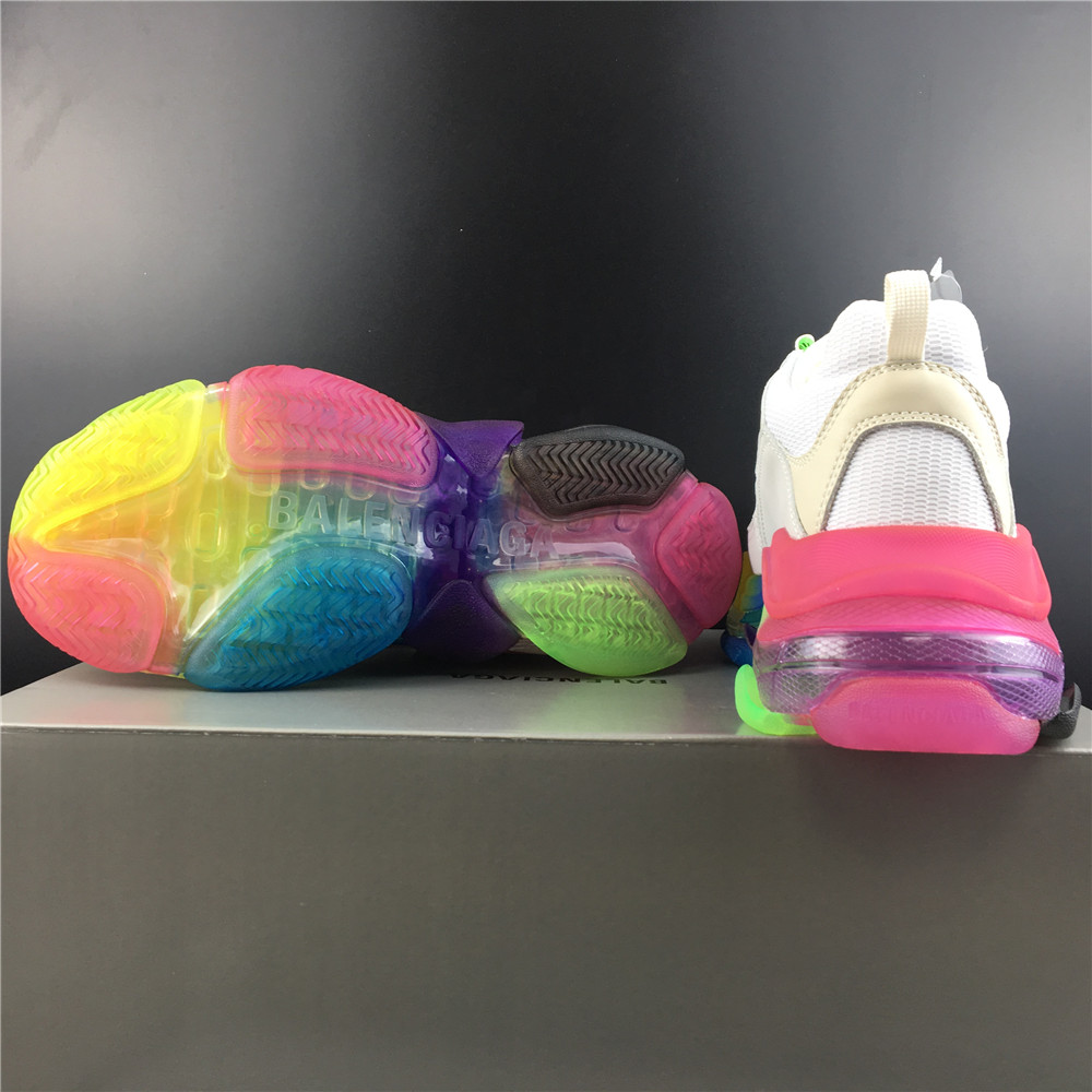 Blncig Triple S Clear Sole Rainbow