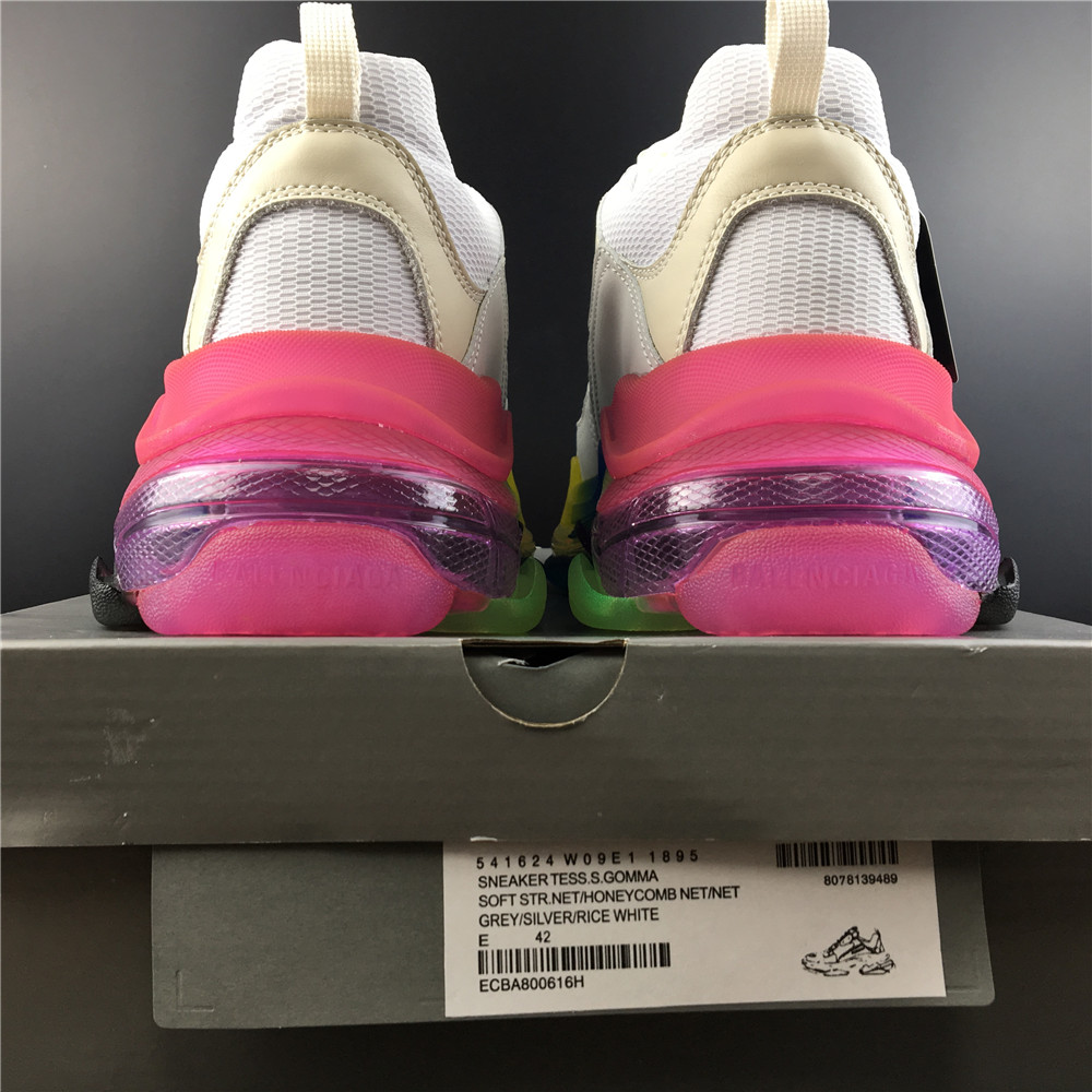 Blncig Triple S Clear Sole Rainbow
