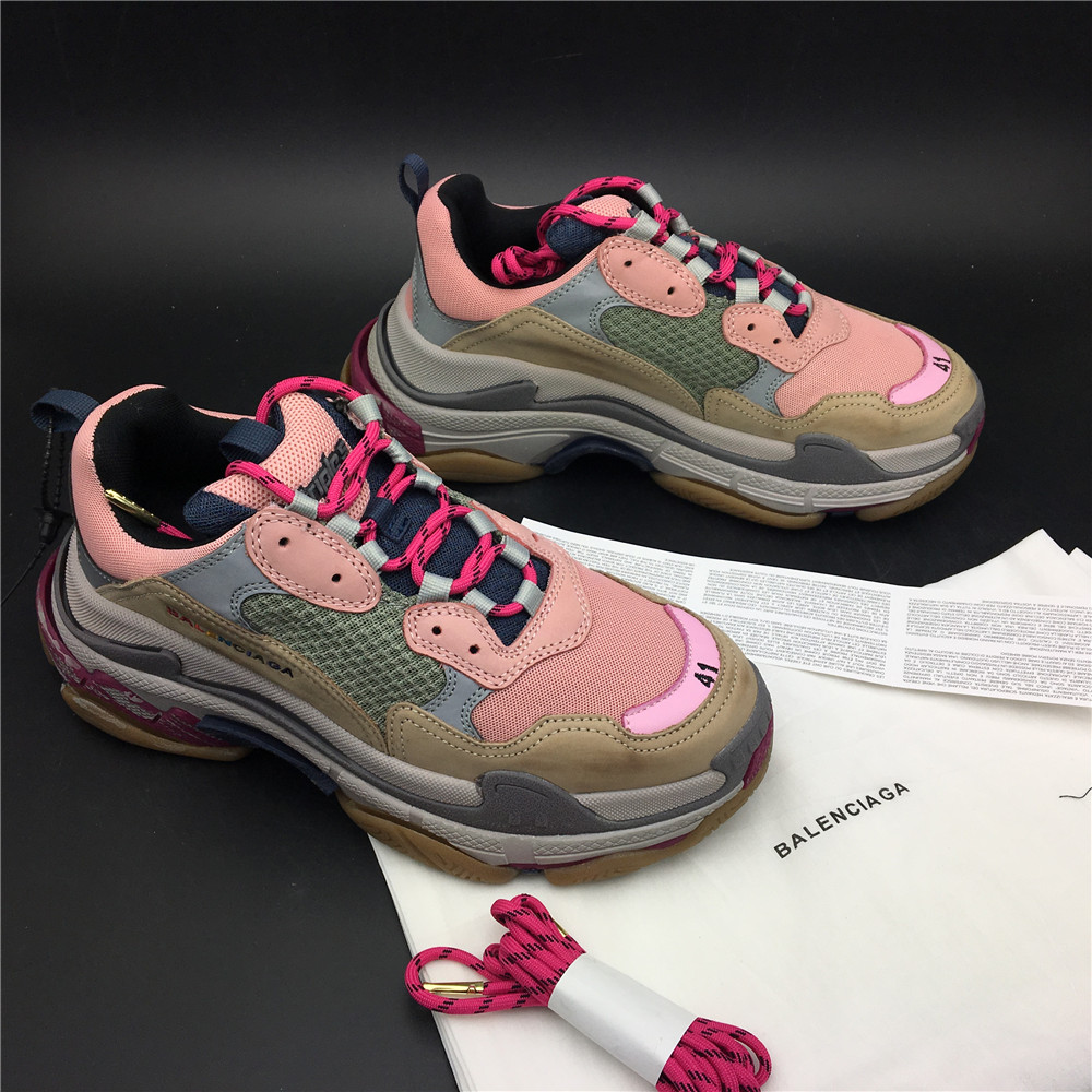 Blncig Triple S Pink/Wolf Grey-Red
