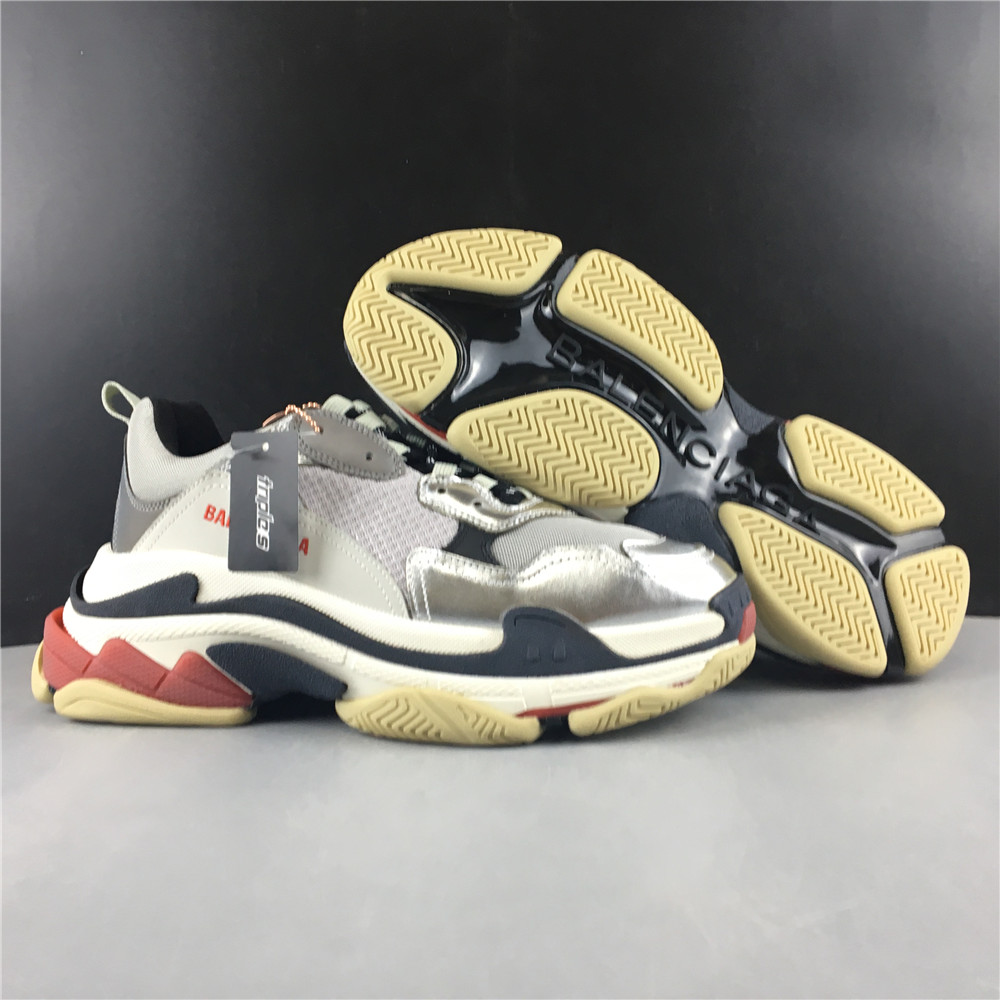 Blncig Triple S Silver/Red/Black