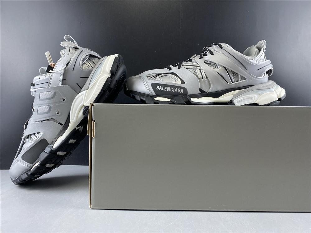 Blncig Track Trainers Grey/White