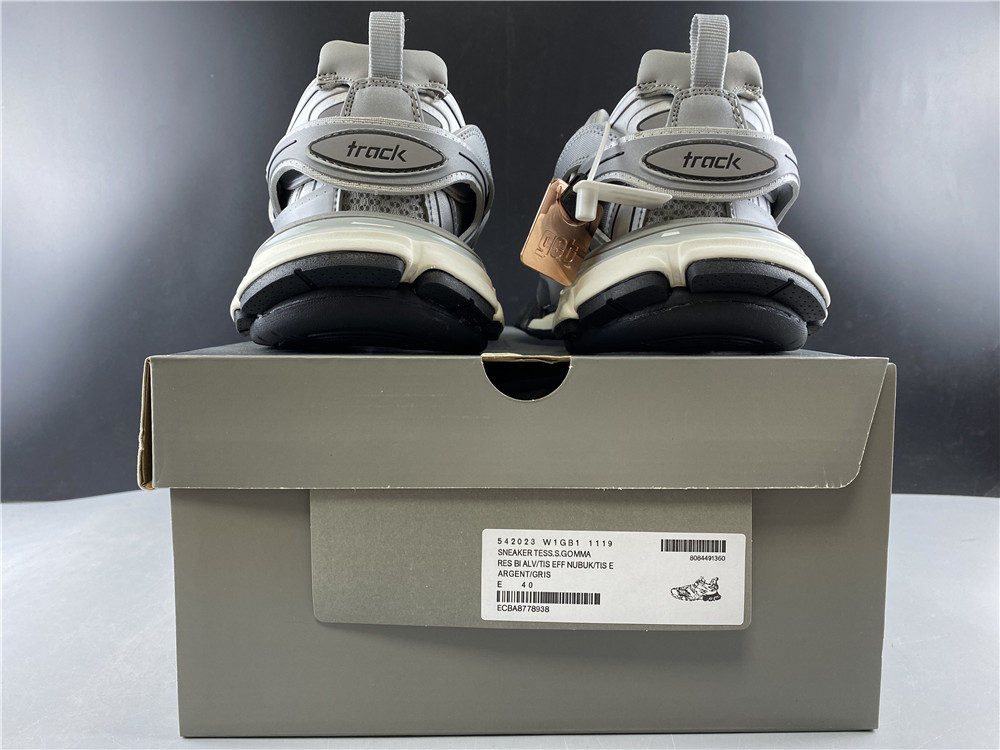 Blncig Track Trainers Grey/White