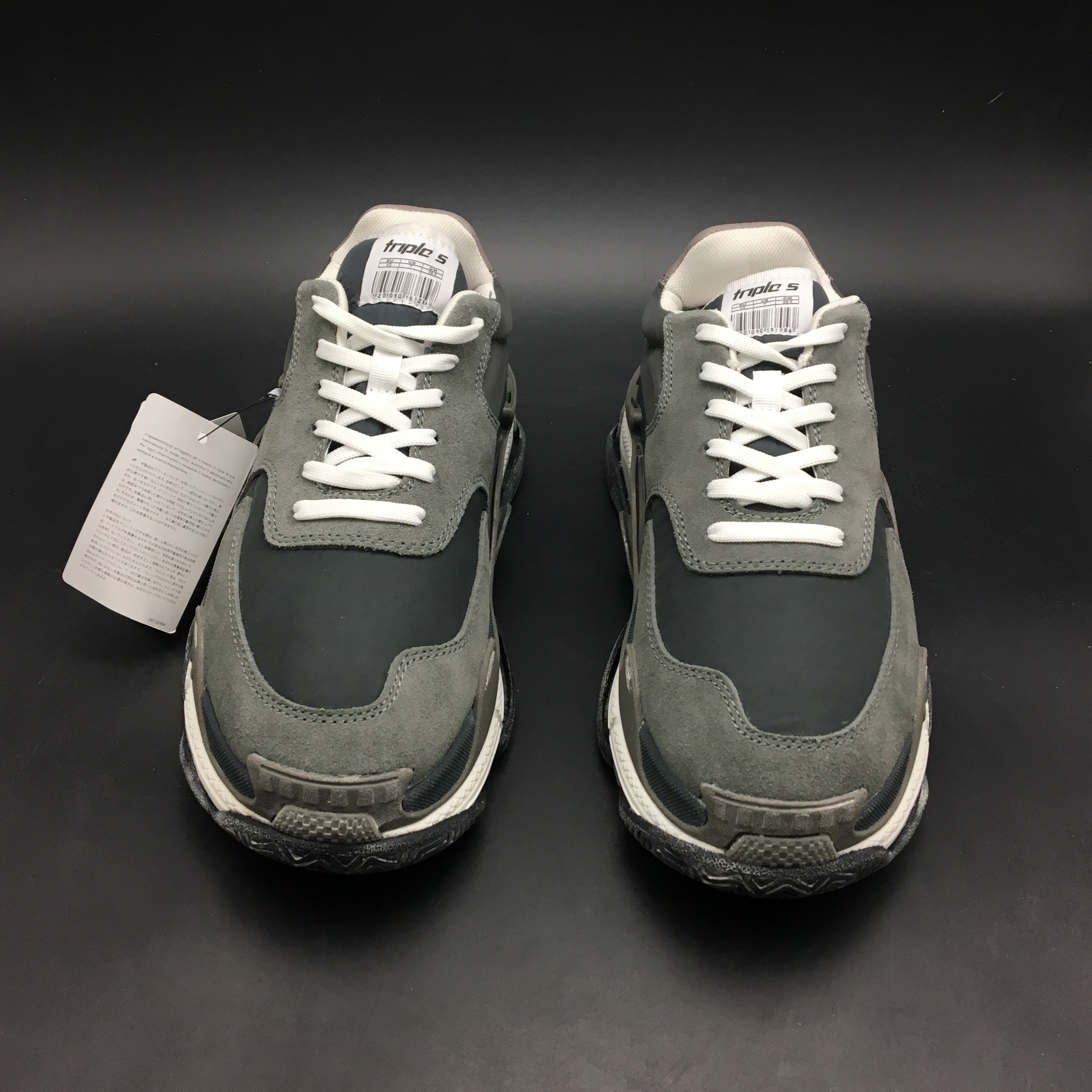 Blncig Triple S Retro Black and Gray 514006-W09S1-1058