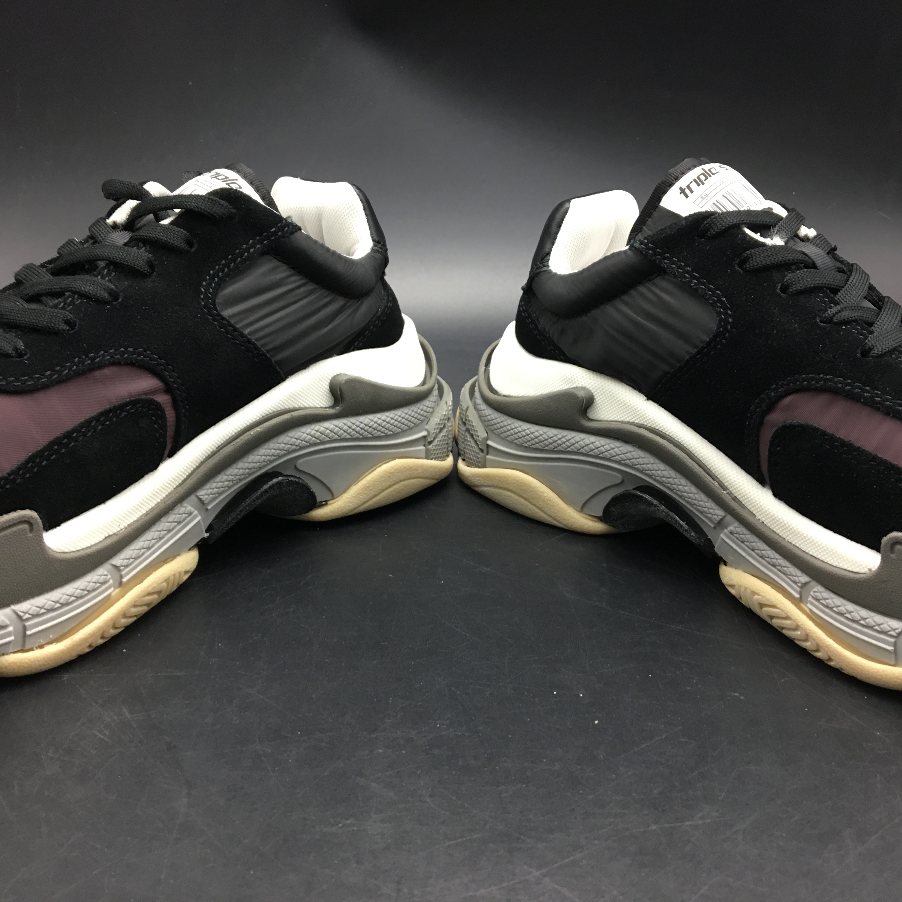Blncig Triple S 2.0 Black And Brown Vintage 506346-W09S1-1214