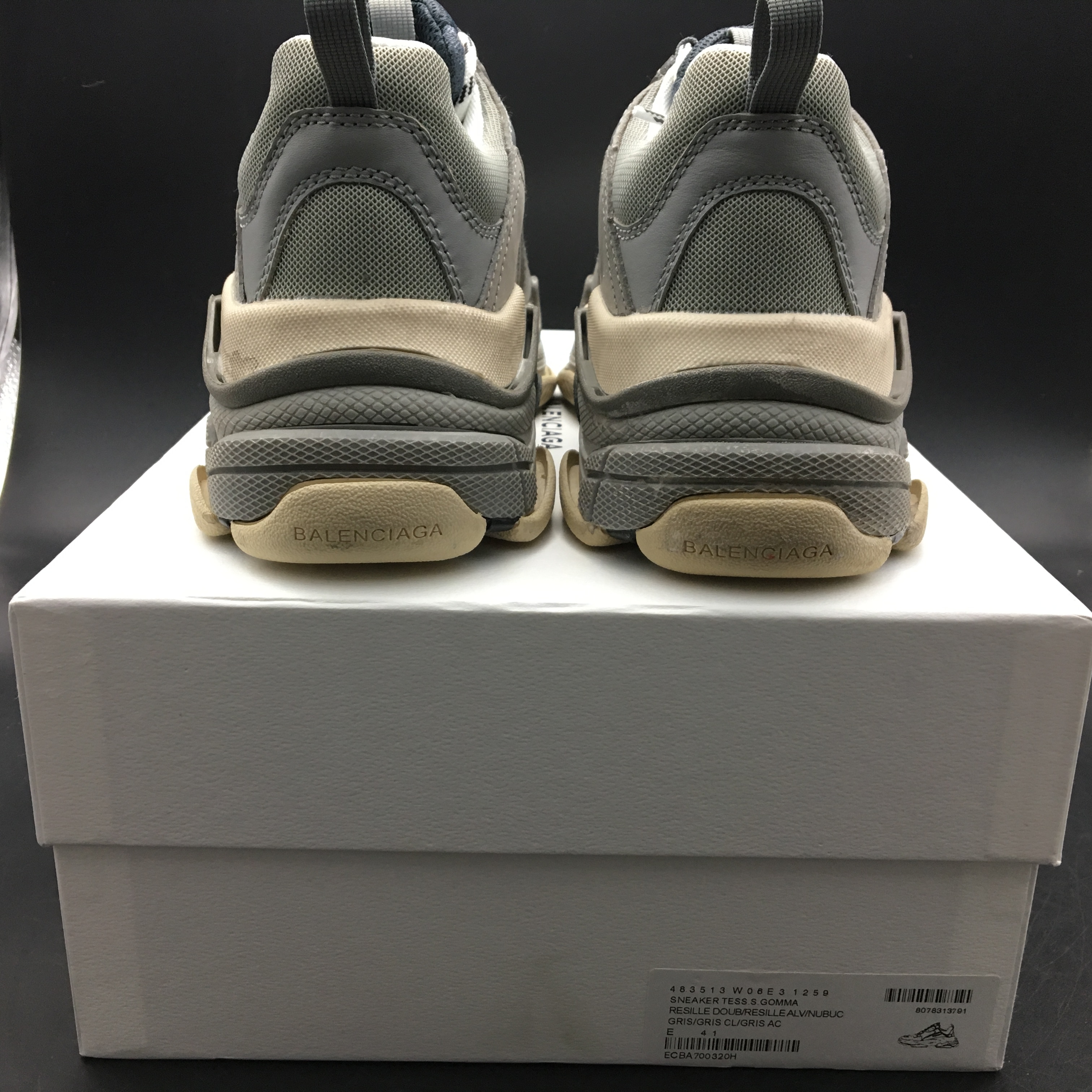 Blncig Triple S Grey White 483513 W06E3 1259