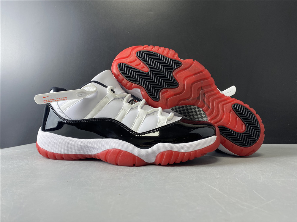 Air Jordan 11 Low bBack and White Red