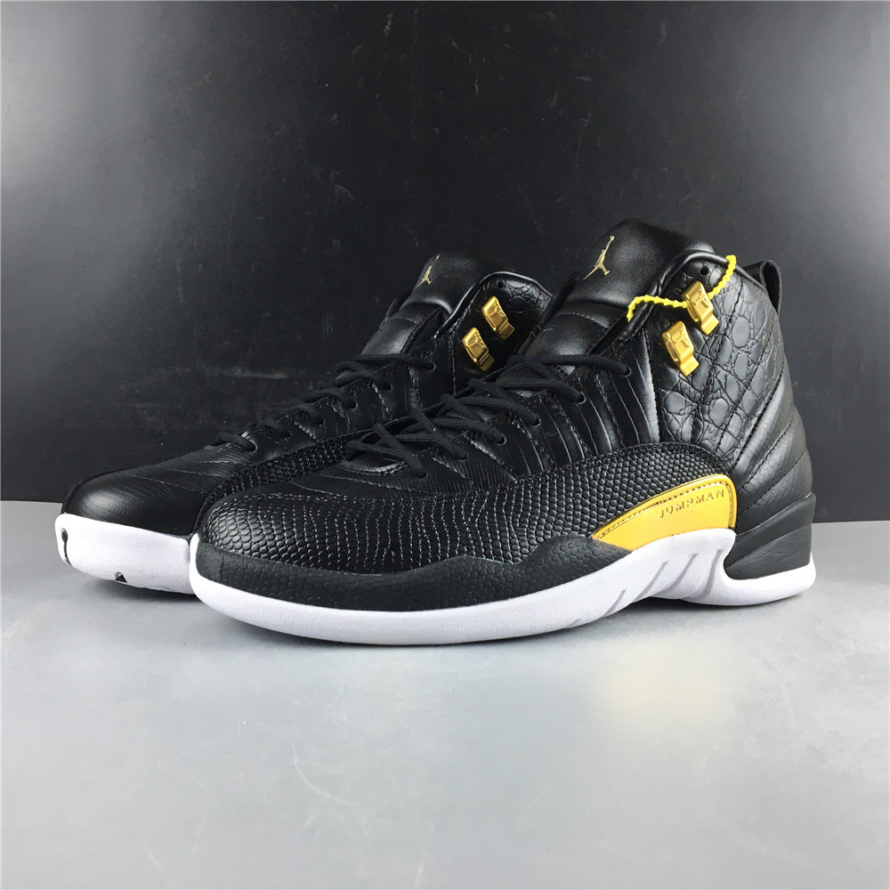 Jordan 12 Retro Black Metallic Gold White (W) AO6068-007
