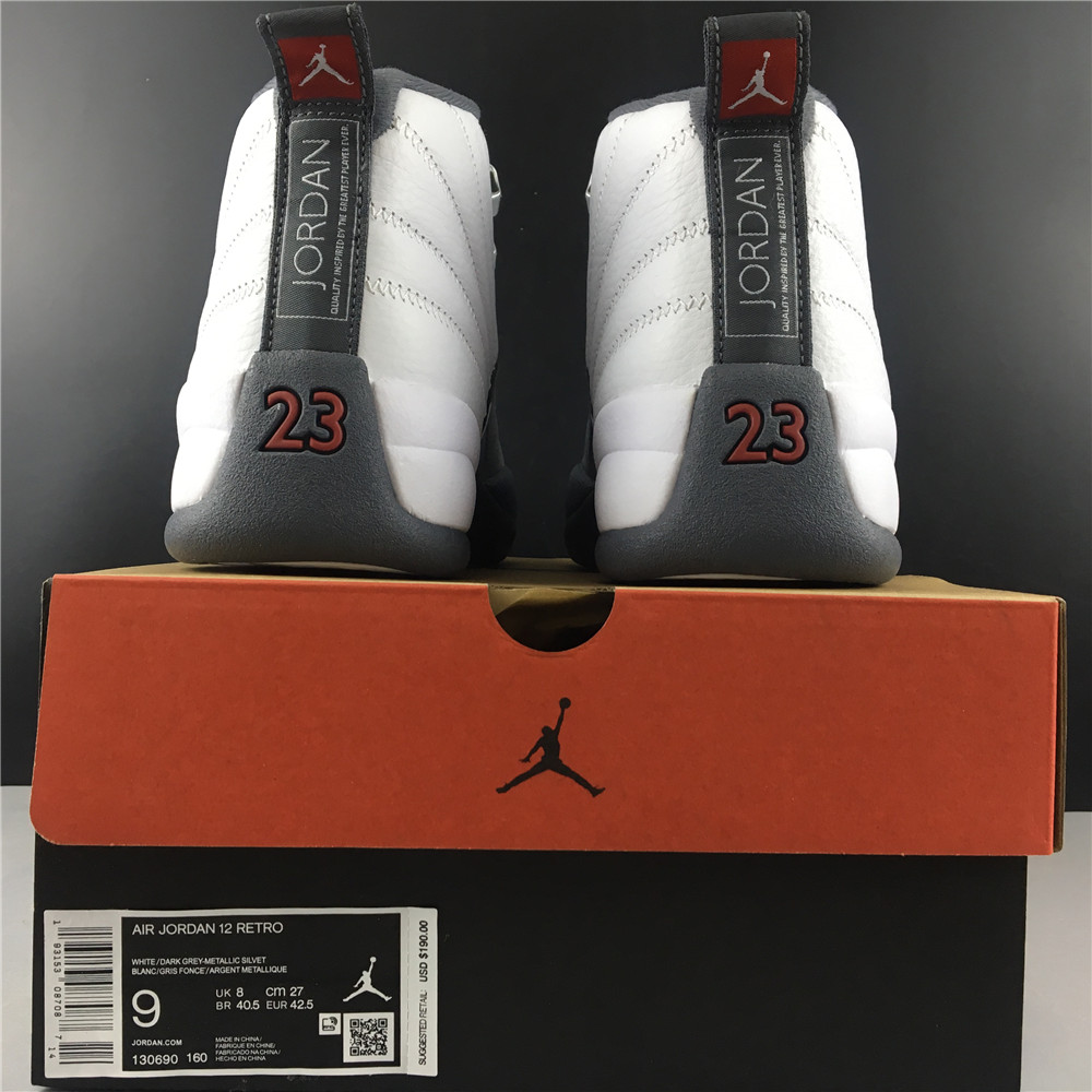 Air Jordan 12 white gray silver 153265-160