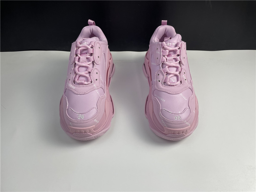 Blncig Triple S Sneaker Allover Logo Pink 524039 W2FA1 5090