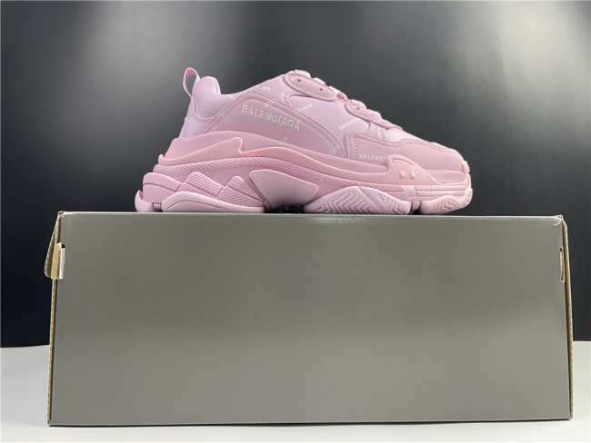 Blncig Triple S Sneaker Allover Logo Pink 524039 W2FA1 5090