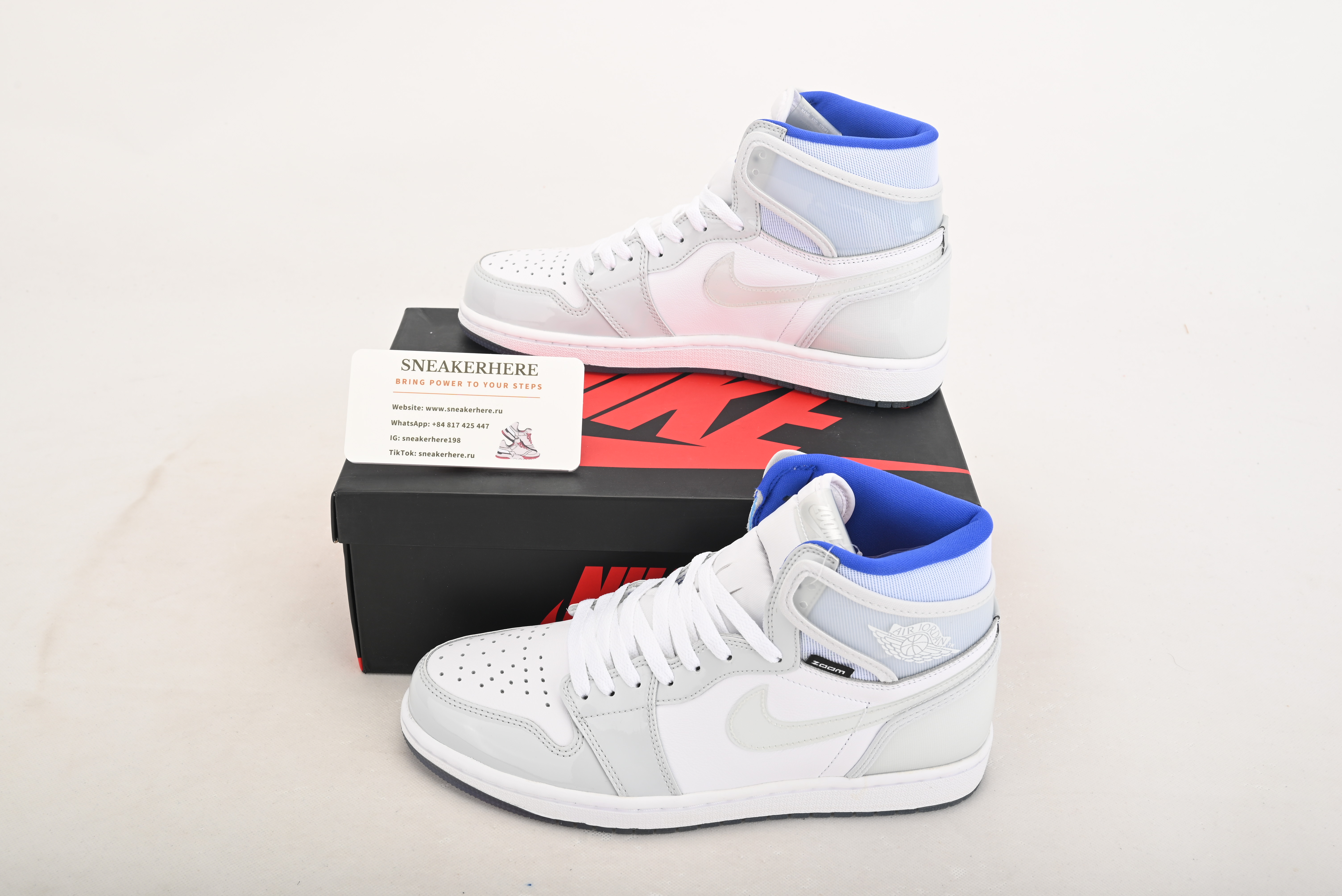 Air Jordan 1 Retro High Zoom White Racer Blue CK6637-104