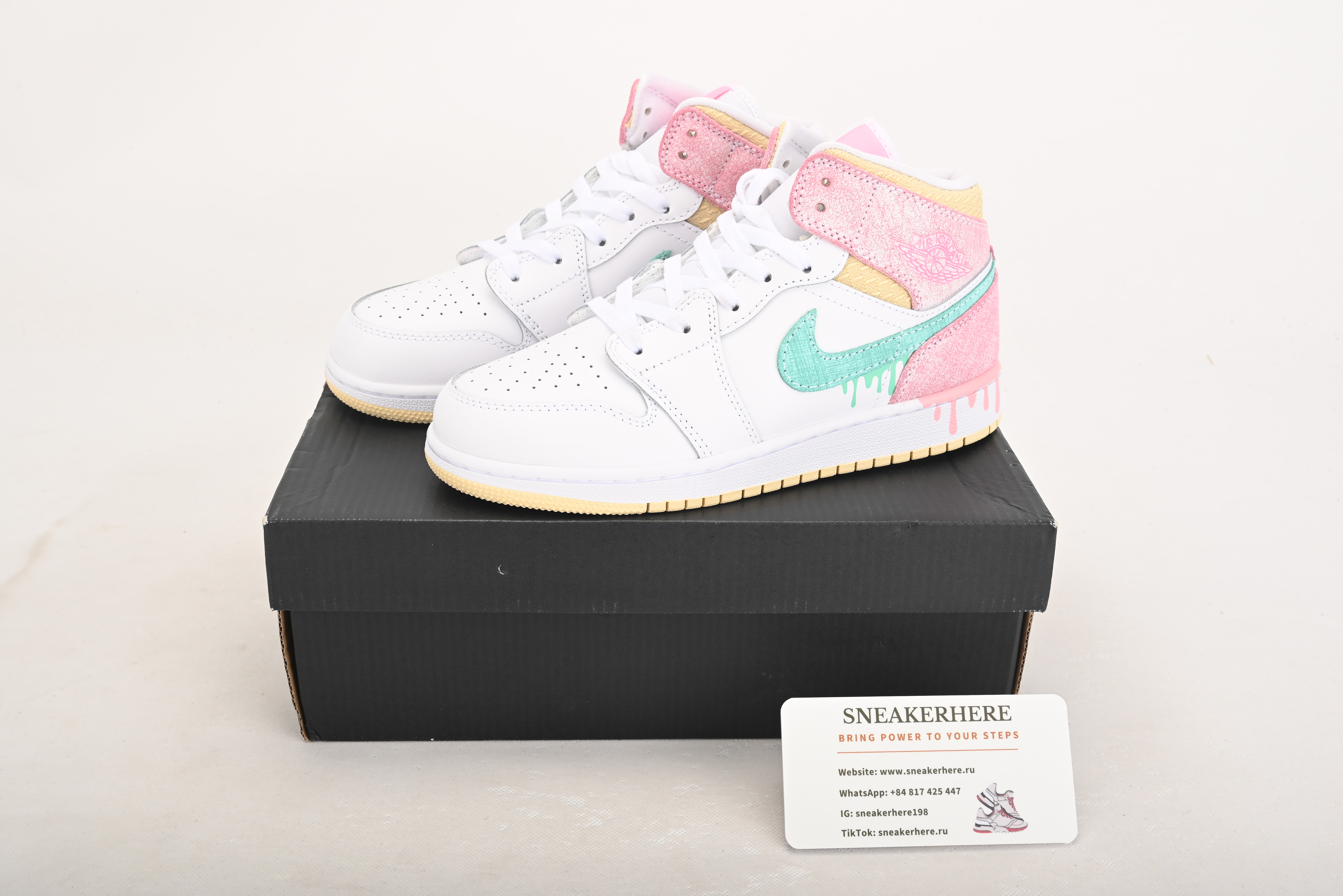 Air Jordan 1 Mid AJ1 Paint Drip DD1666-100