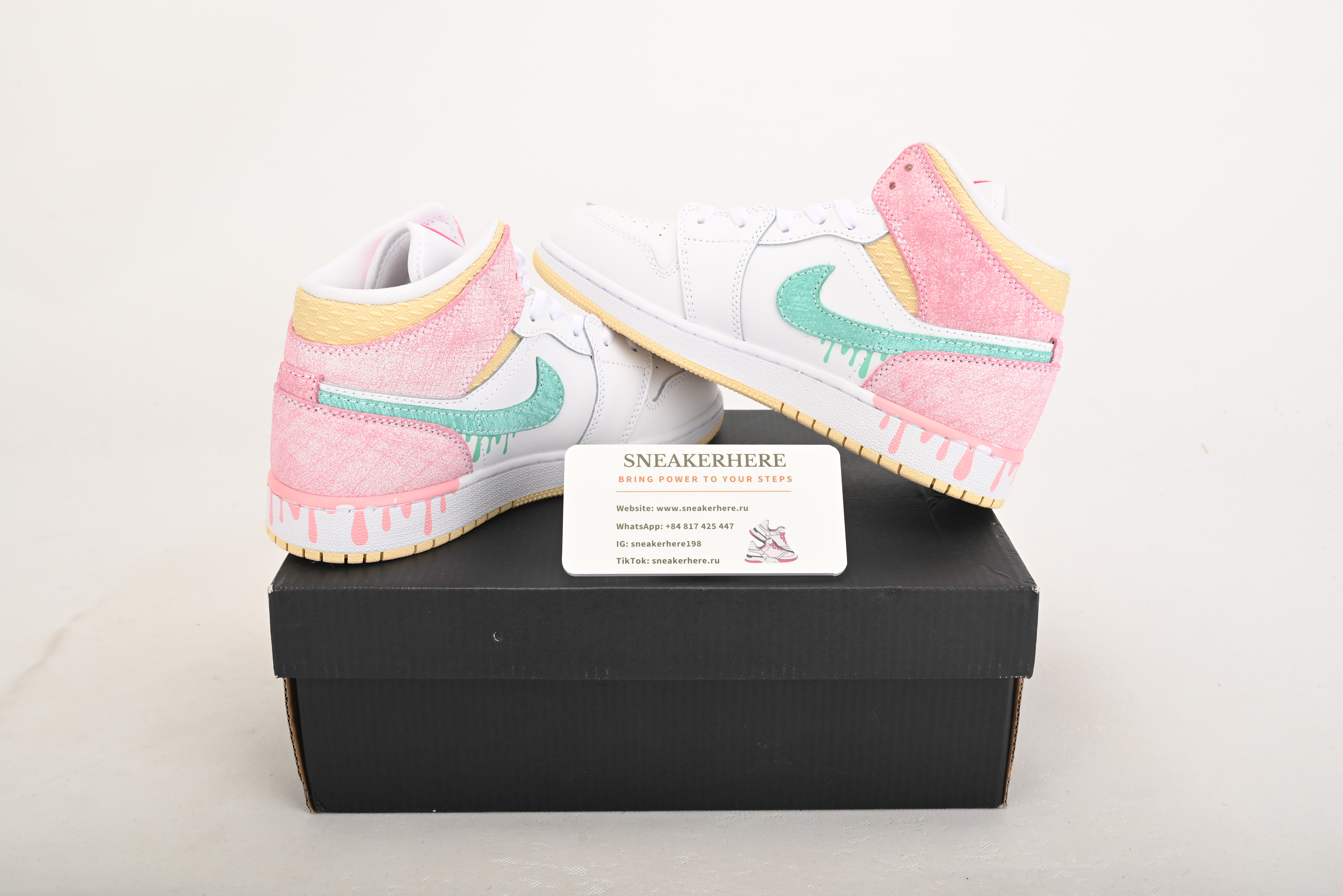 Air Jordan 1 Mid AJ1 Paint Drip DD1666-100