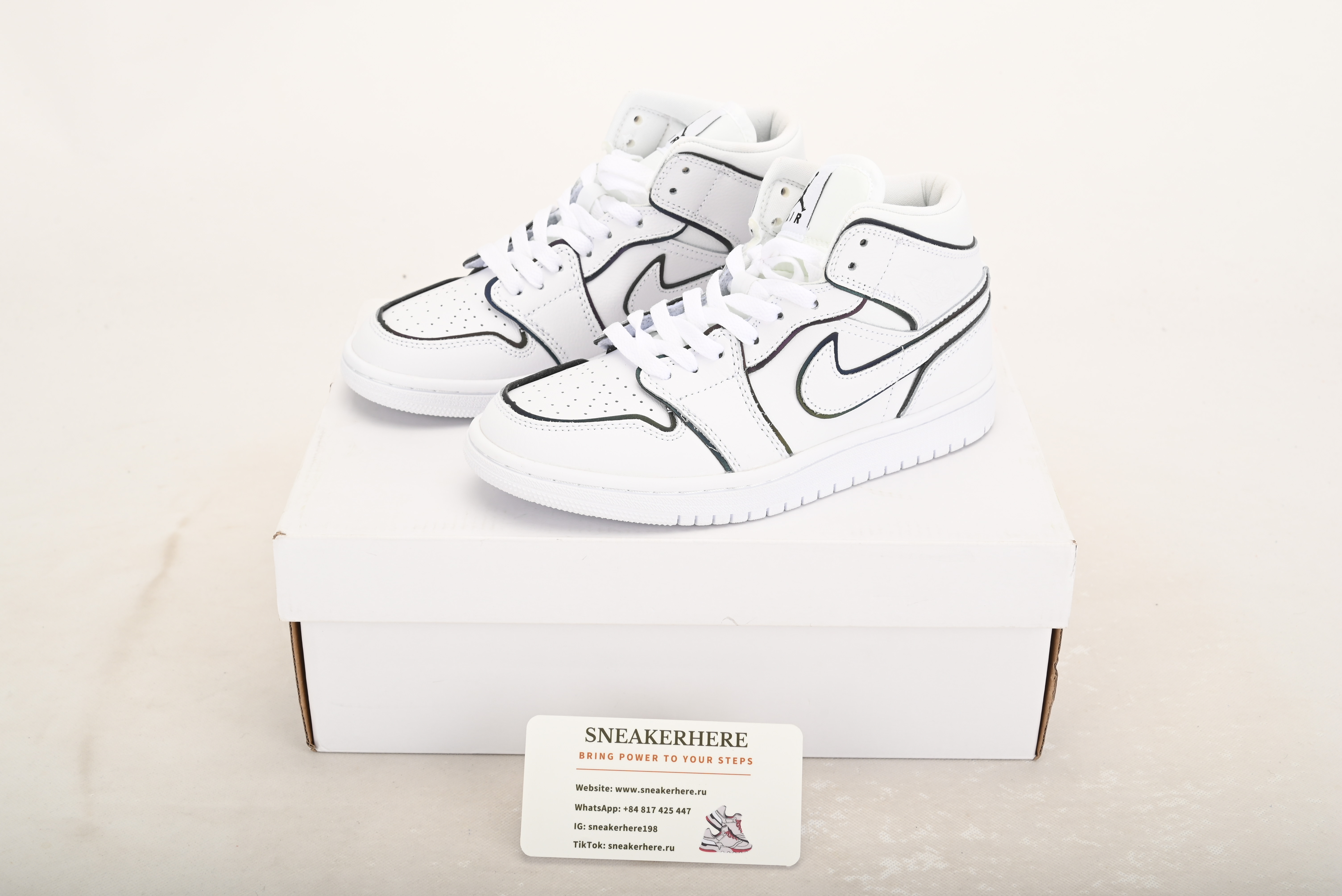 Air Jordan 1 Mid Iridescent Reflective White CK6587-100
