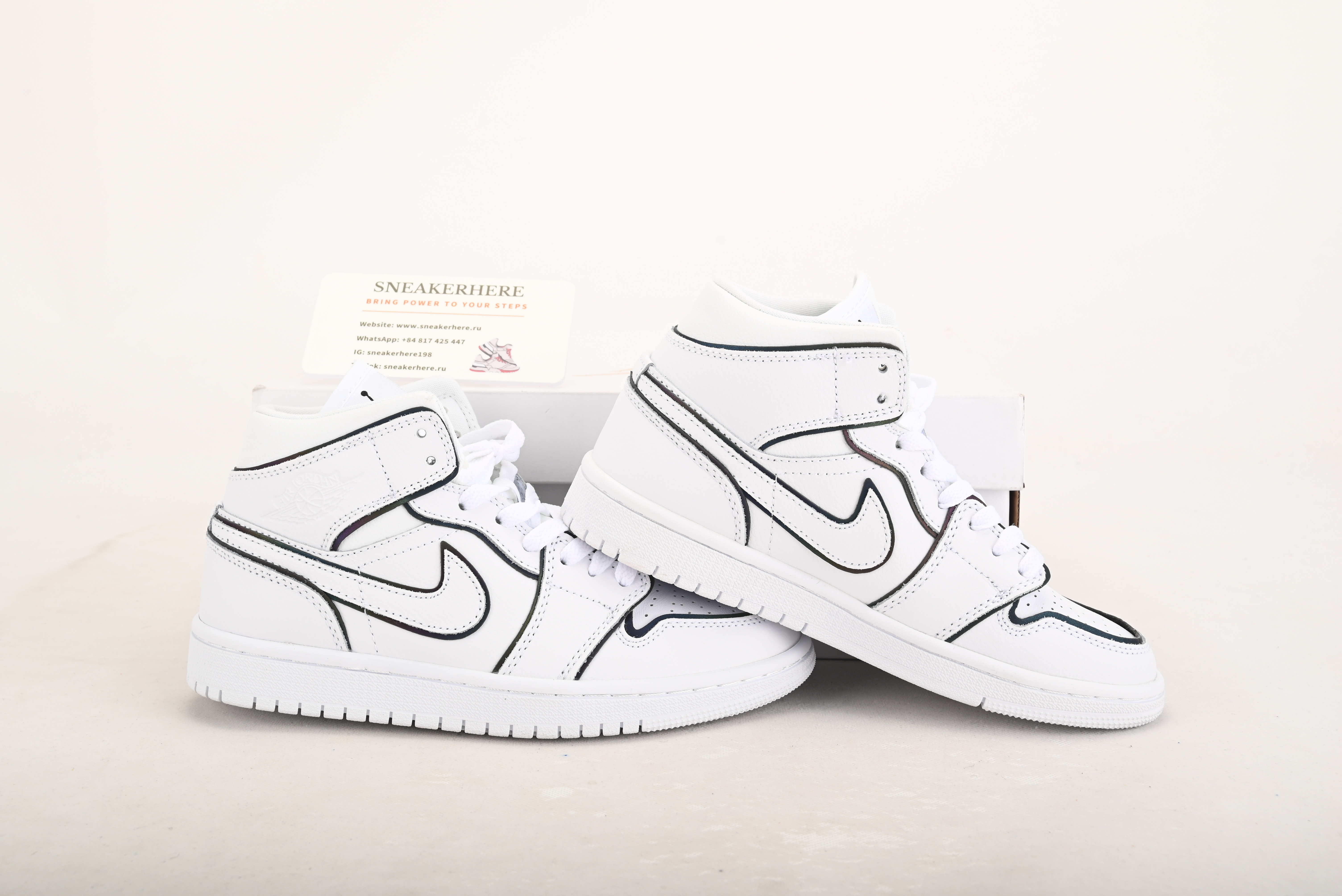 Air Jordan 1 Mid Iridescent Reflective White CK6587-100