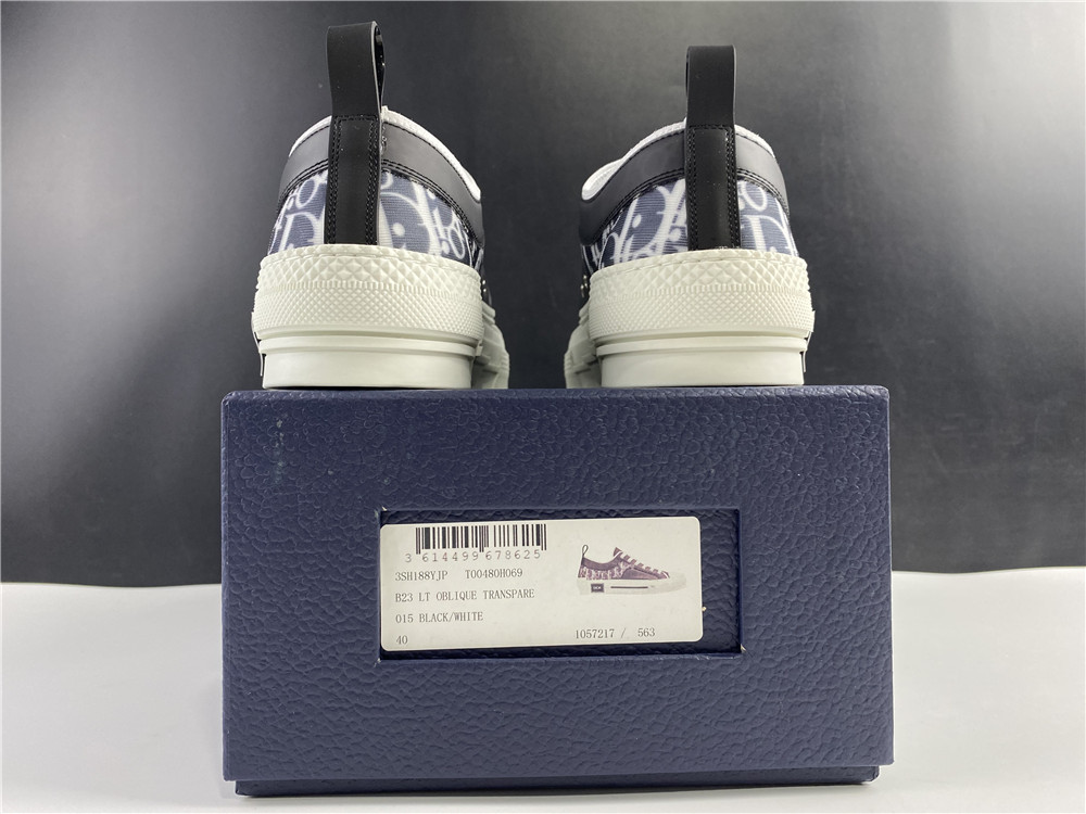 Dioorr B23 Low Black White Oblique 3SH188YJP T00480H069