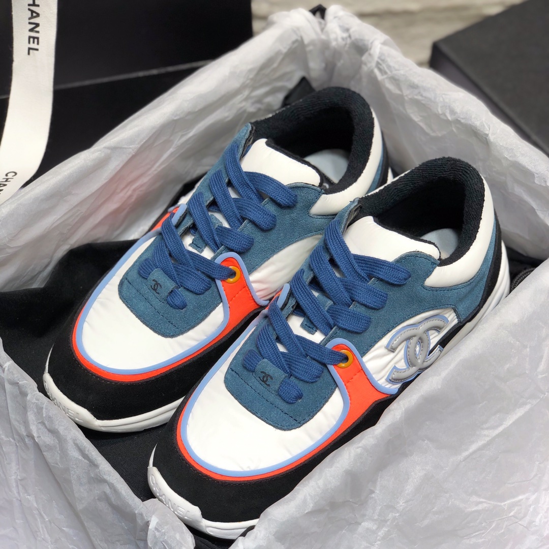 Channe1 Low Top Trainer CC White Navy (W)