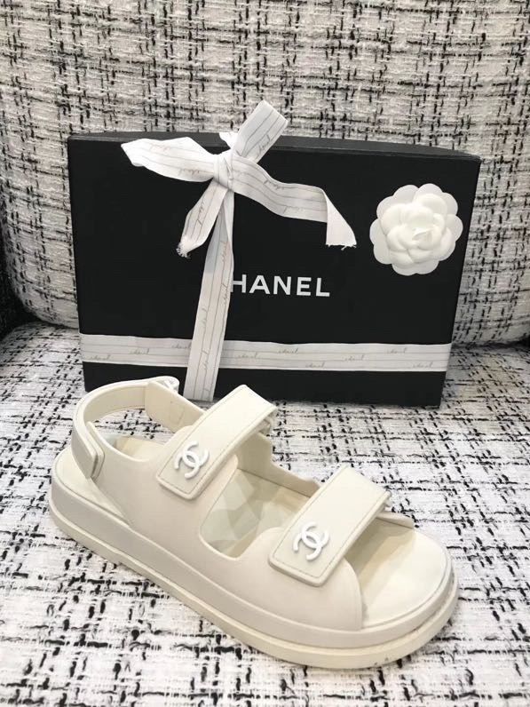 Channe1 Sandal White 002