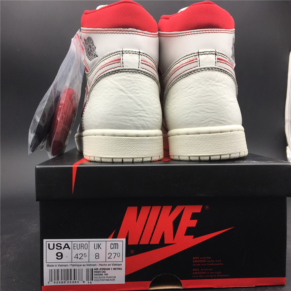 Jordan 1 Retro High Phantom Gym Red 555088-160