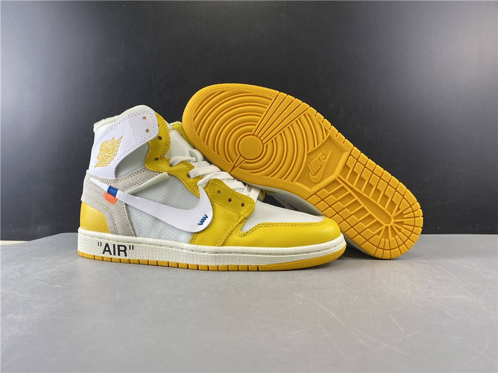 Jordan 1 Retro High OFF-WHITE Canary Yellow