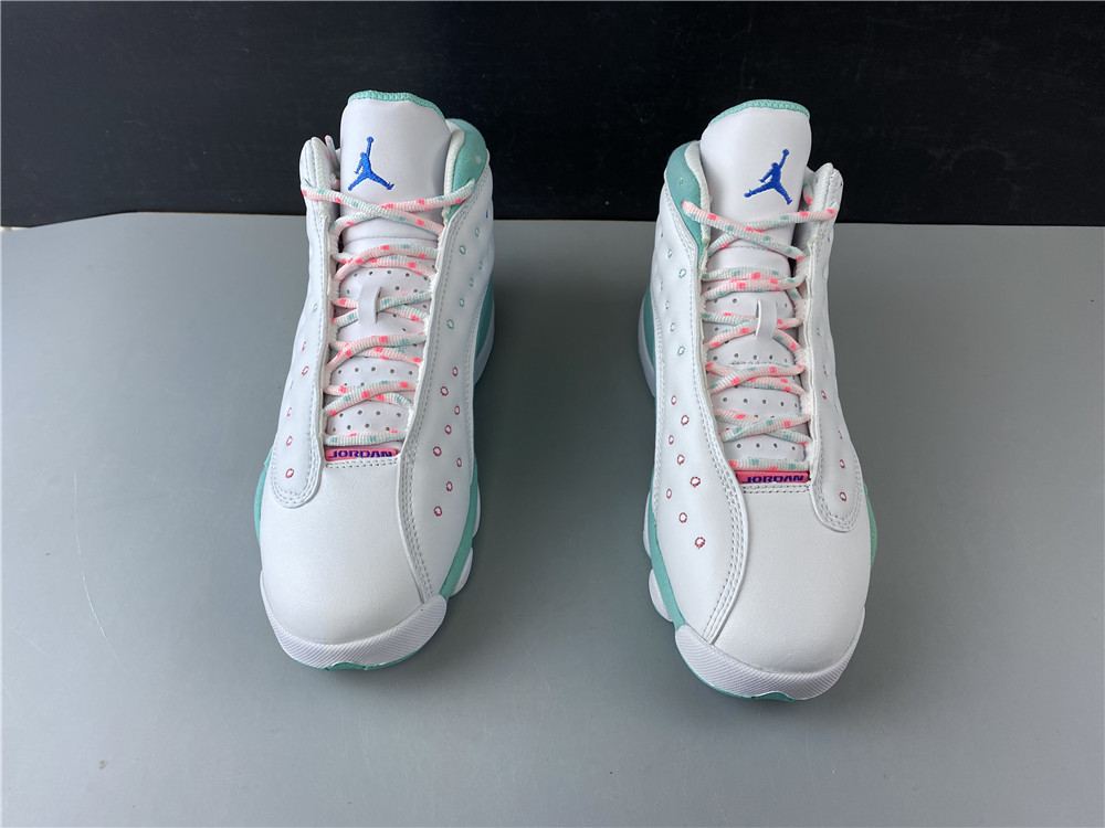 Air Jordan 13 Retro White Soar Green Pink 439358-100