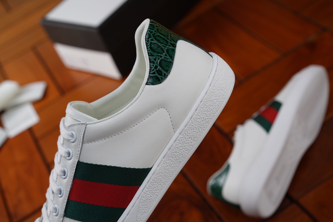 Guccii1 Ace Leather Sneaker 386750 A3830 9071