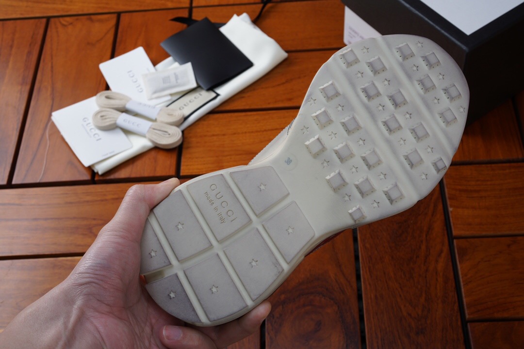 Guccii1 Rhyton Sneaker With Mouth Print 552089 A9L00 9522