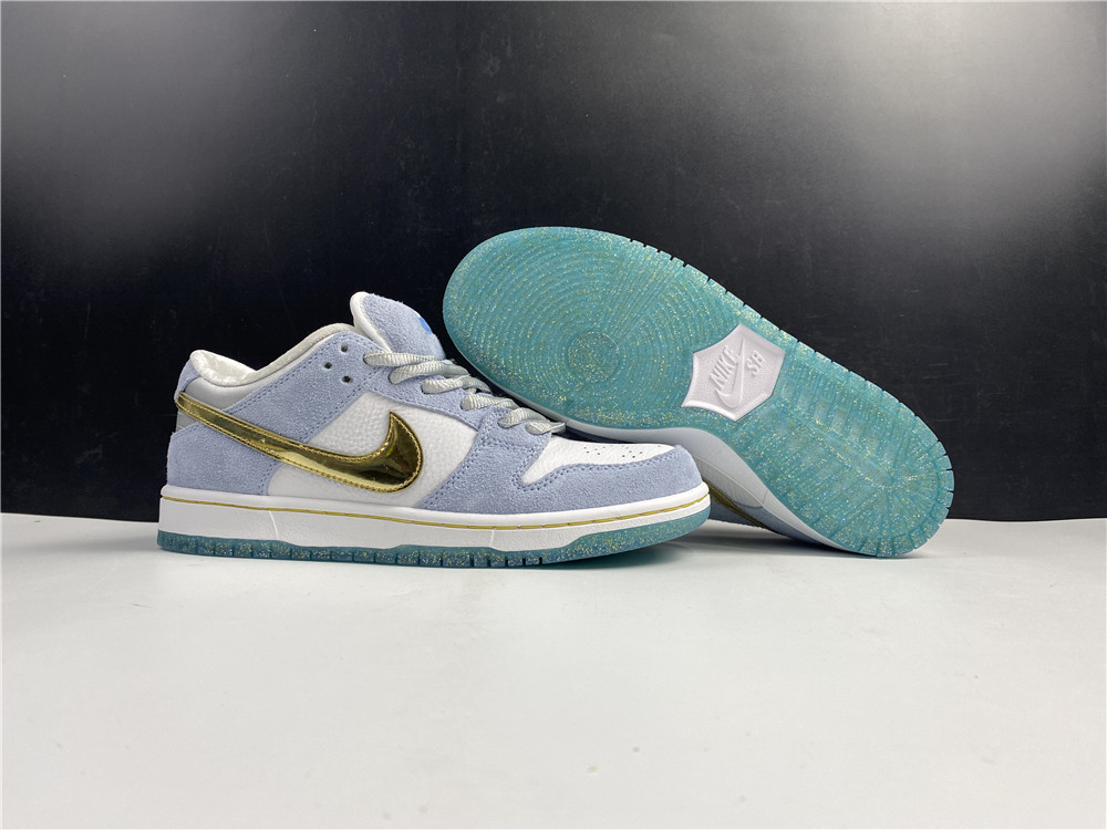 Sean Cliver x Nike SB Dunk Low White Jade Metallic DC9936-100
