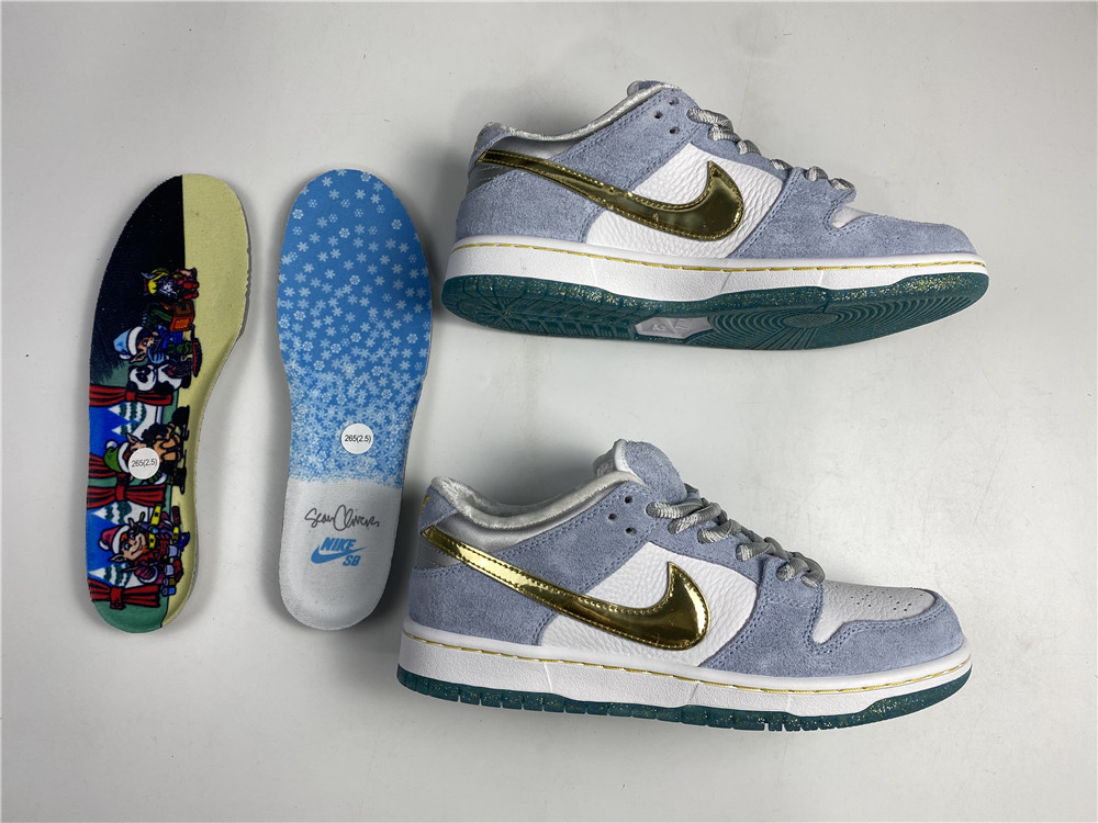 Sean Cliver x Nike SB Dunk Low White Jade Metallic DC9936-100
