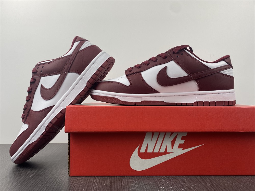 New Nike Dunk Low “Bordeaux” White/Bordeaux DD1503-108