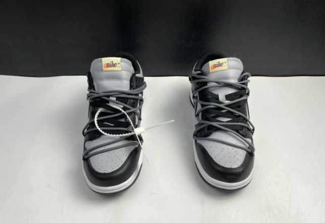 off white nike dunk low black grey
