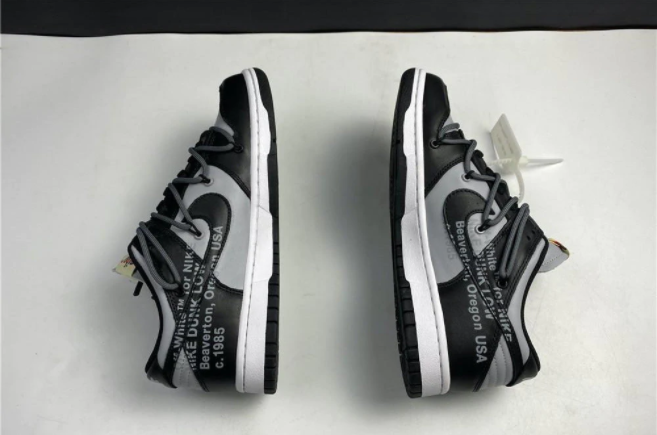 off white nike dunk low black grey
