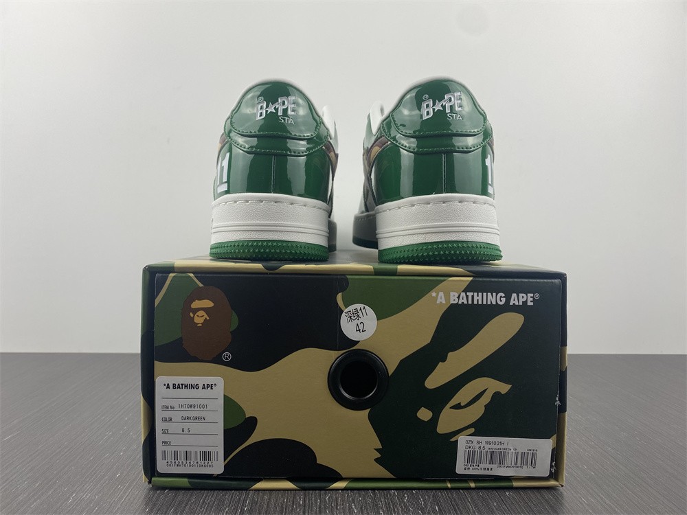 A Bathing Ape Bape Sta Low green