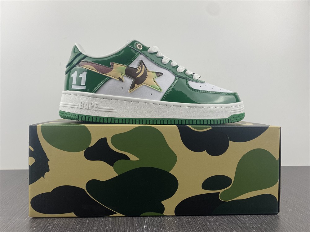 A Bathing Ape Bape Sta Low green