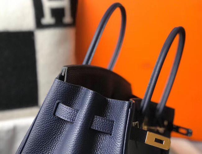 Hrms Birkin Small Bag Dark Blue 25cm