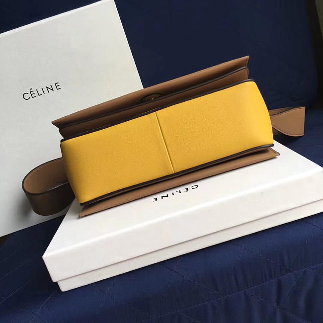 Celin Frame Yellow and Khaki Tote bag