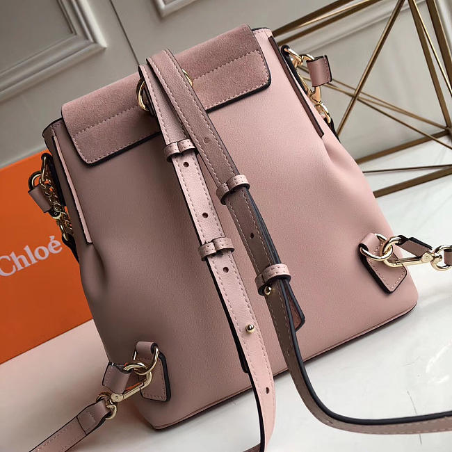 Chloee Faye Calfskin Large Backpack in Pink