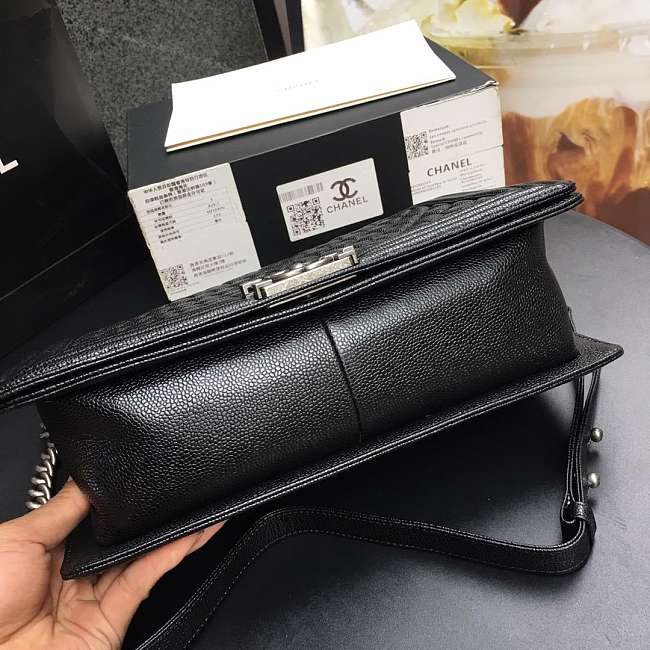 Channe1 Leboy Caviar 30cm silver hardware