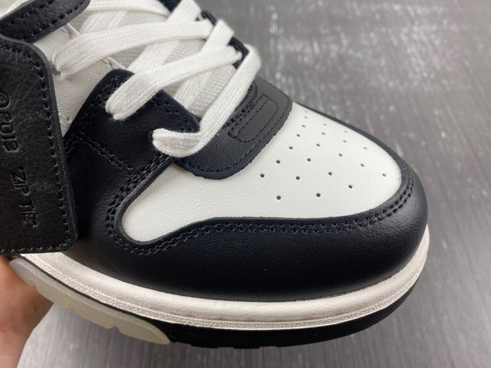 OFF-WHITE Out Of Office OOO Low Tops White Black White